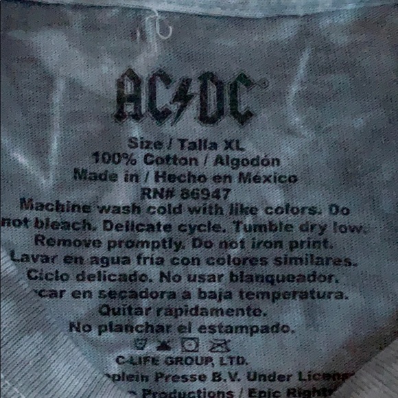Grey long sleeve AC/DC top - Picture 2 of 2